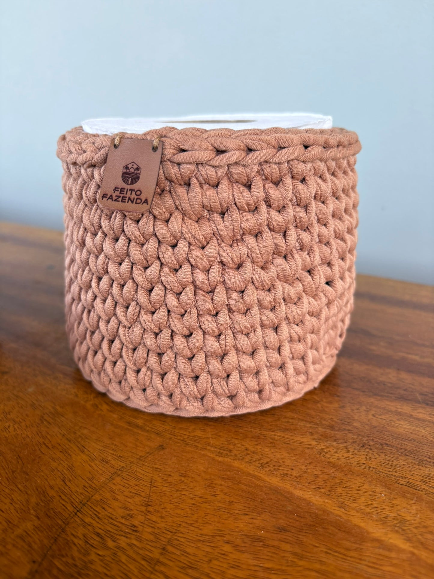 Kit banheiro- cachepô lencinho e papel higiênico