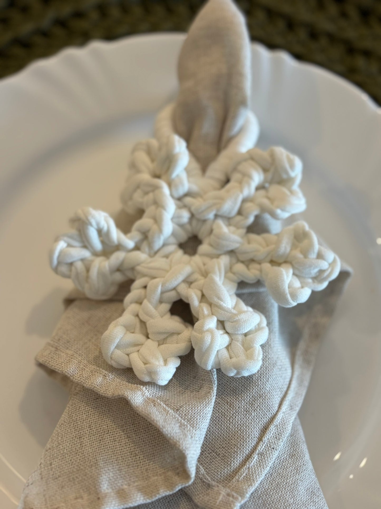 Porta guardanapo floco de neve